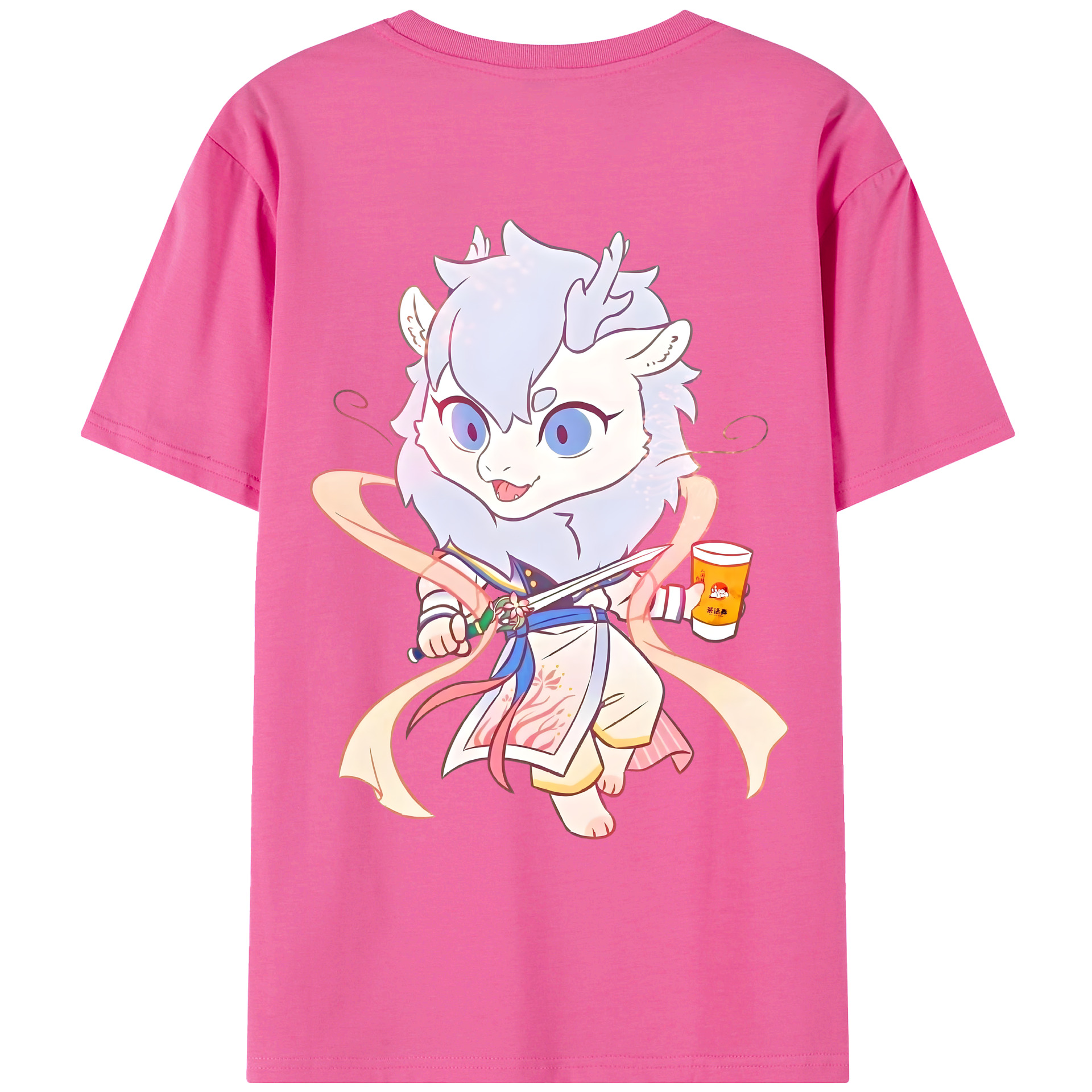（画像用） Ne Zha 2 ナタ 魔童の大暴れ レディース半袖Tシャツ(バックプリント)